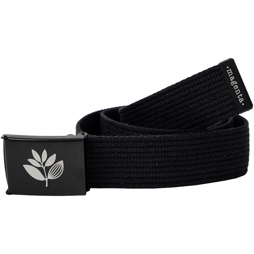 Magenta Plant Clip Belt Black