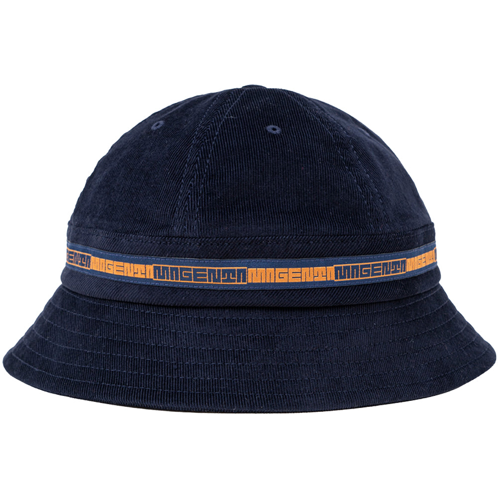 Magenta Maze Bucket Hat Navy