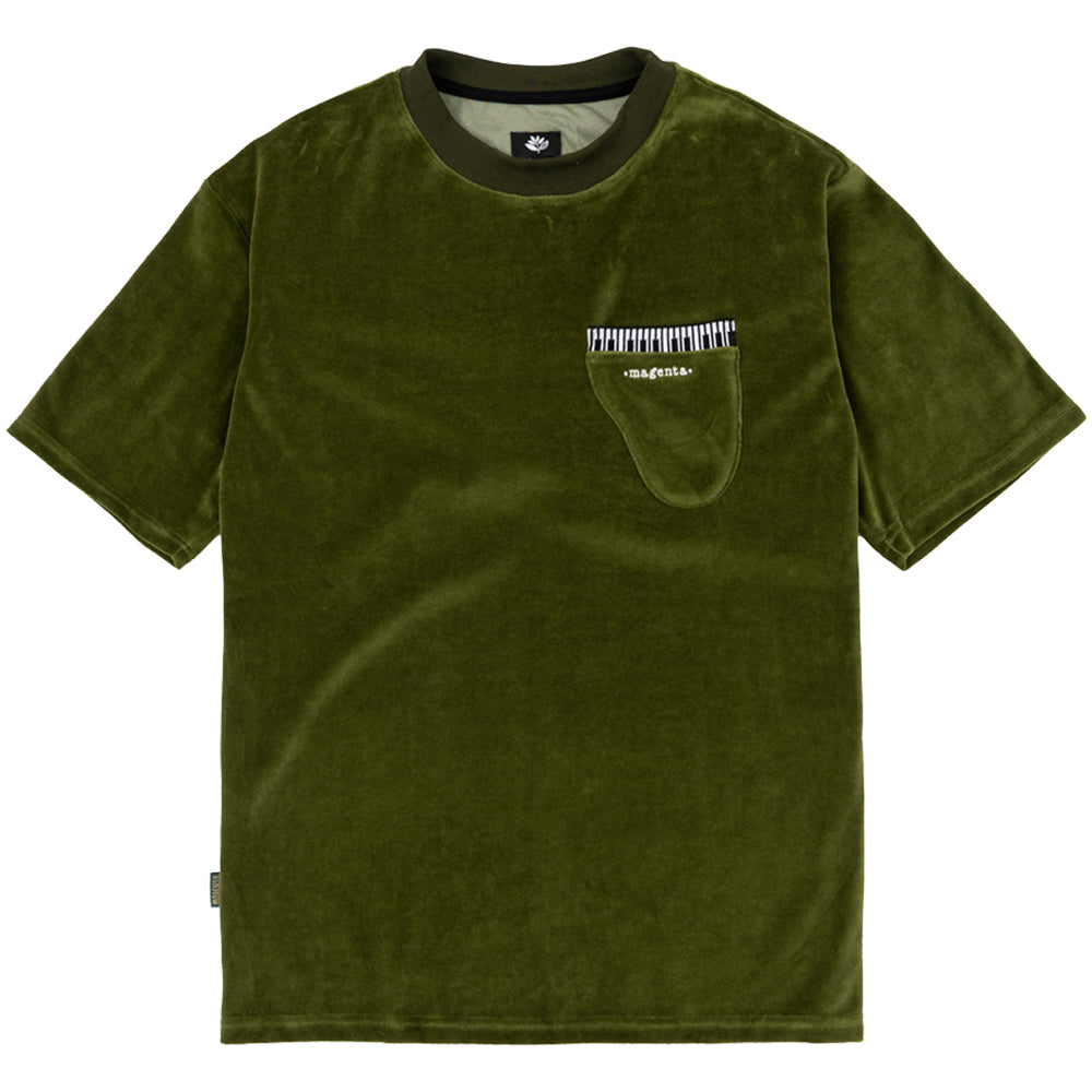 Magenta Piano Velvet Tee Green