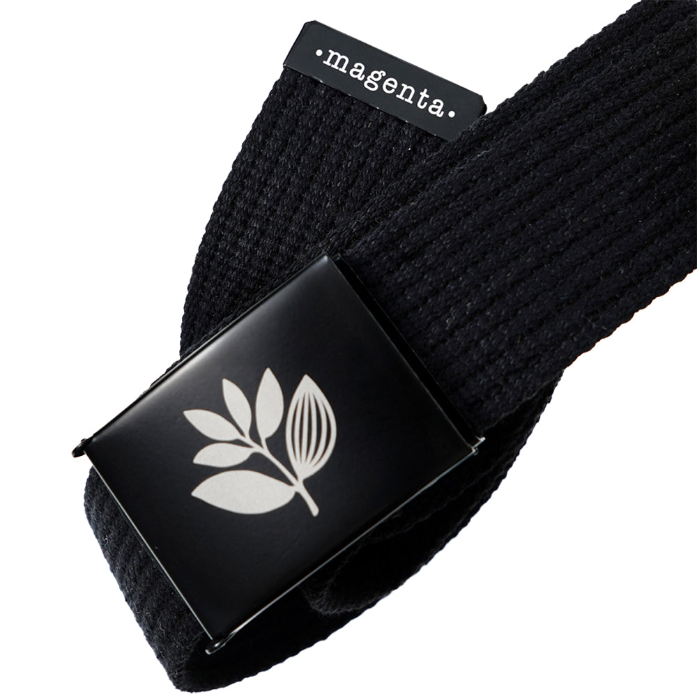 Magenta Plant Clip Belt Black