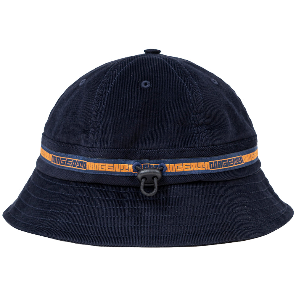 Magenta Maze Bucket Hat Navy