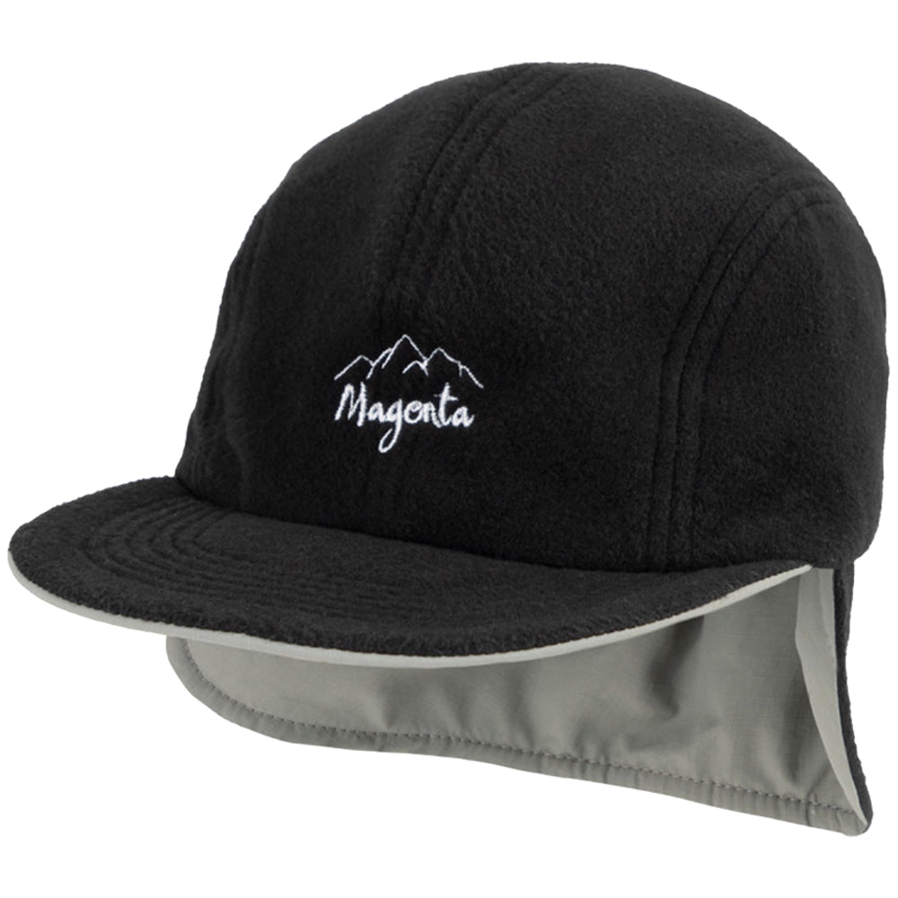 Magenta Reversible Flap Hat Natural/Black