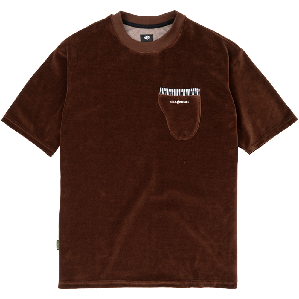 Magenta Piano Velvet Tee Chocolate