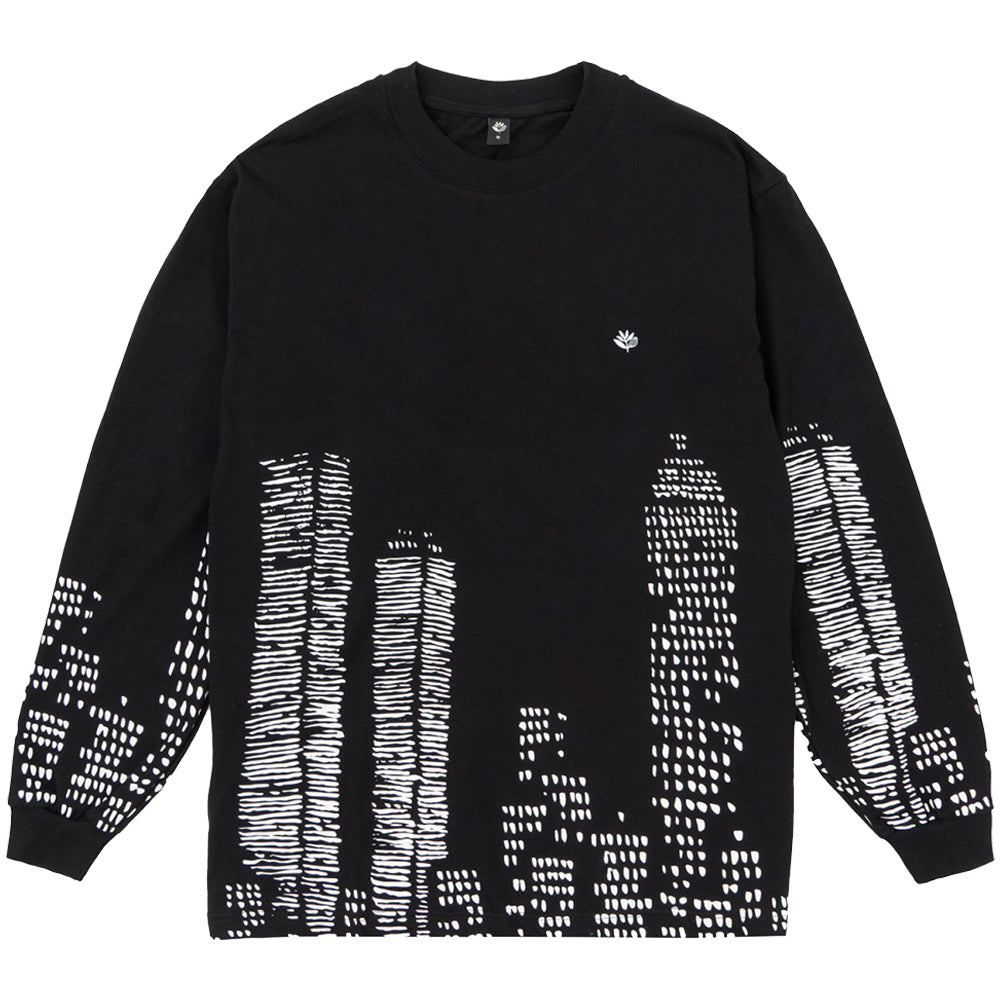 Magenta Downtown Longsleeve Tee Black