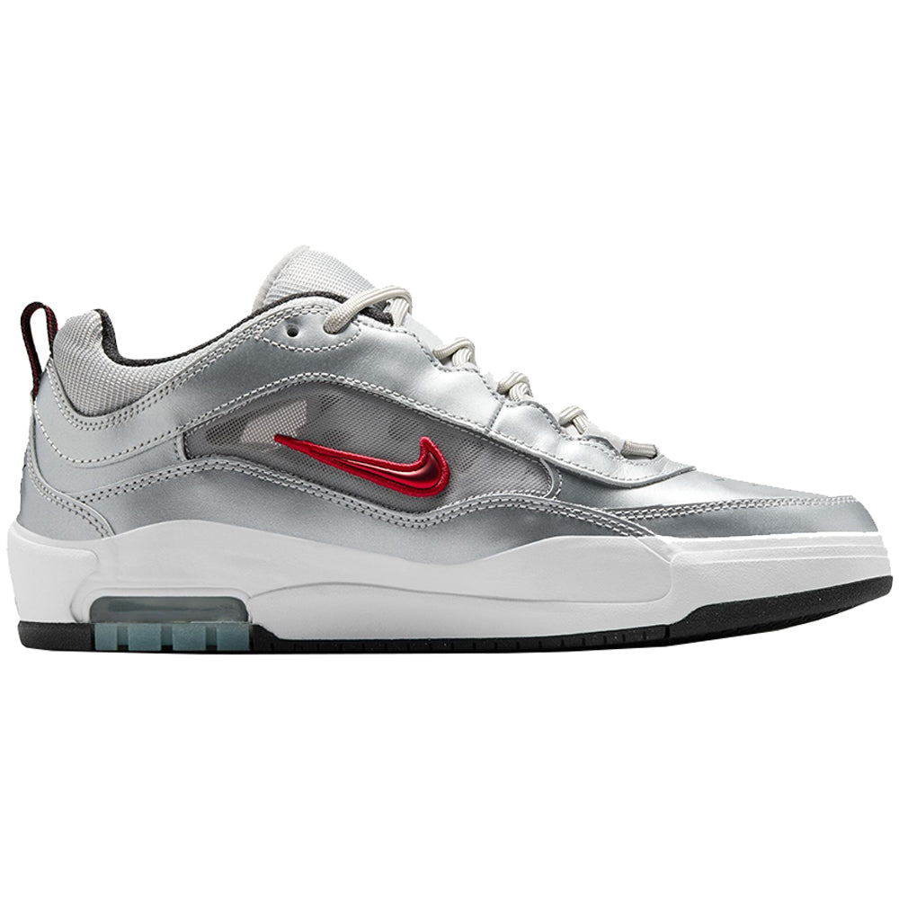 Nike SB Nike Air Max Ishod Premium Shoes Metallic Silver/Varsity Red