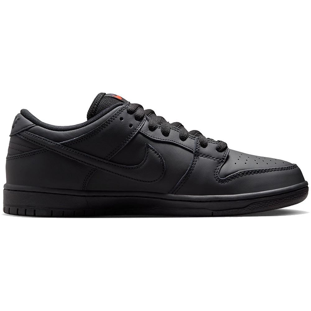 Nike SB Orange Label Dunk Low Pro ISO Shoes Black/Black-Black-Black