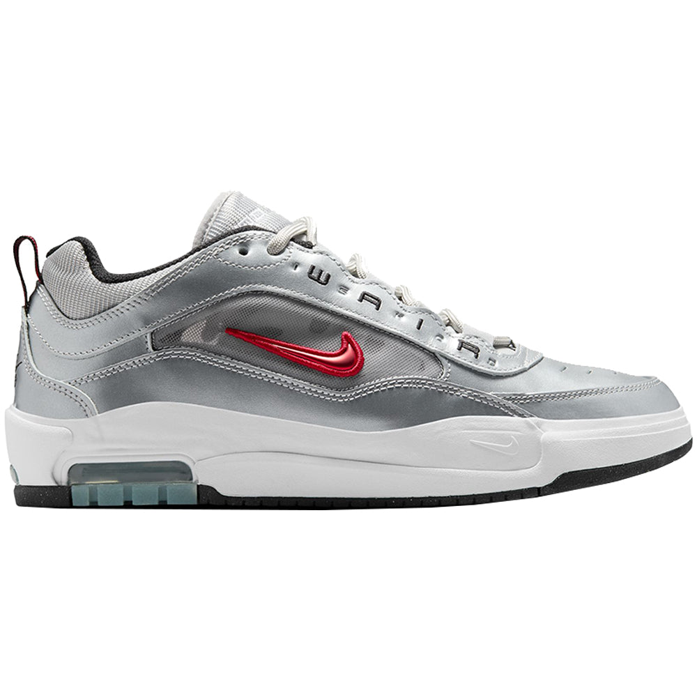 Nike SB Nike Air Max Ishod Premium Shoes Metallic Silver/Varsity Red