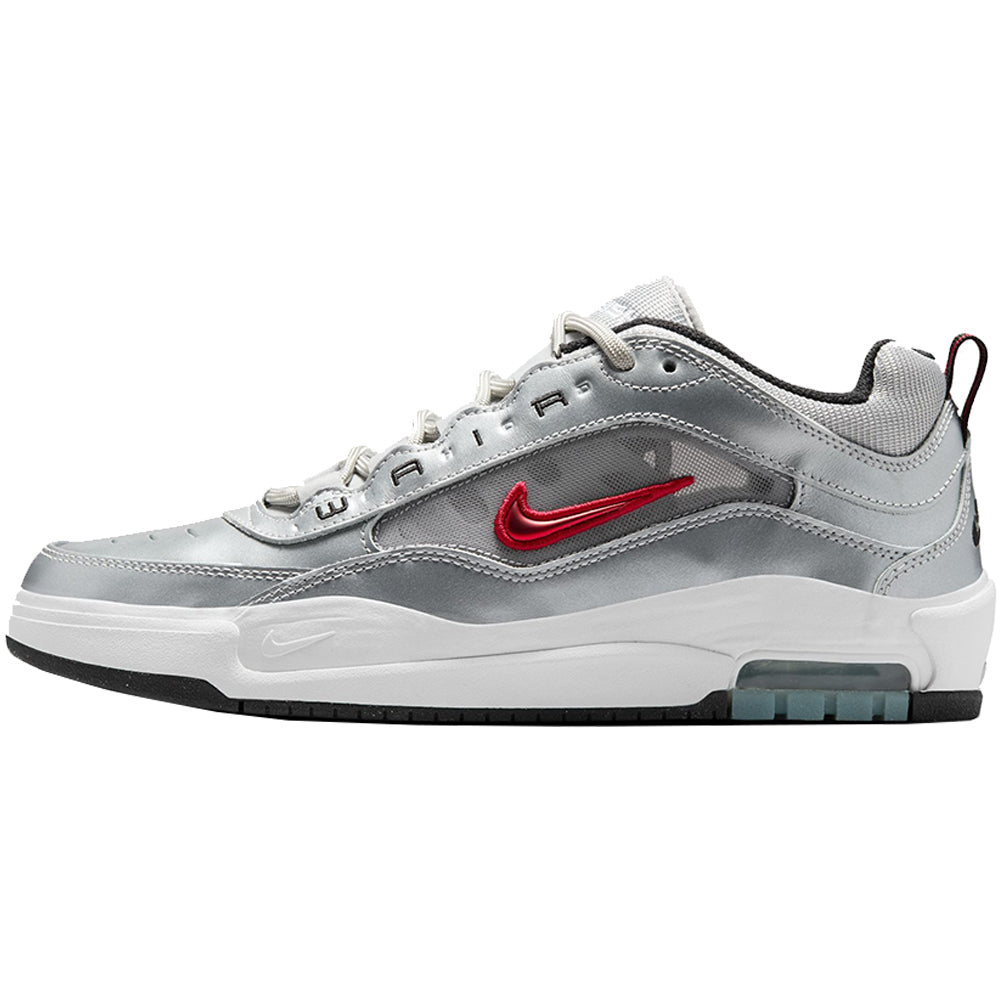 Nike SB Nike Air Max Ishod Premium Shoes Metallic Silver/Varsity Red