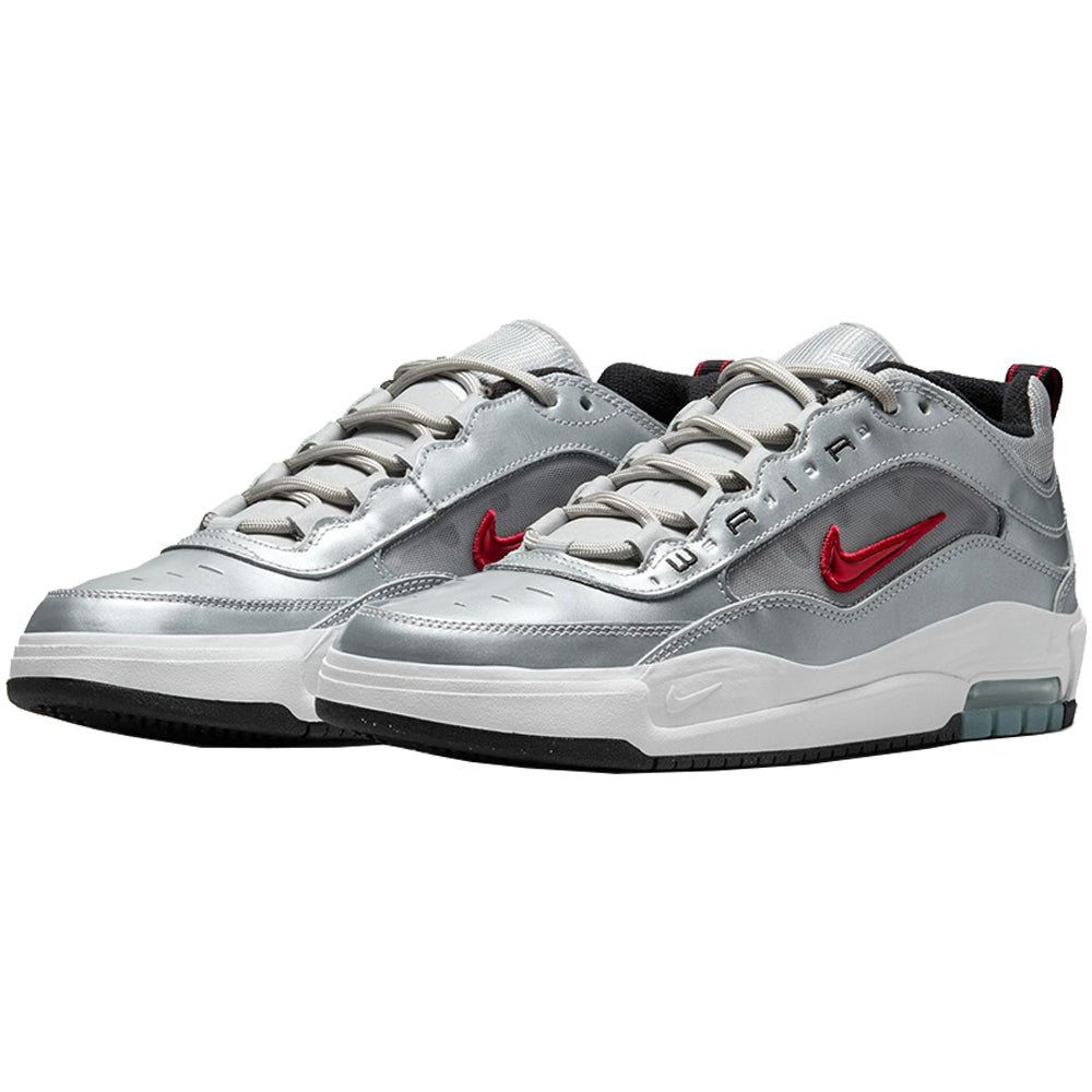 Nike SB Nike Air Max Ishod Premium Shoes Metallic Silver/Varsity Red