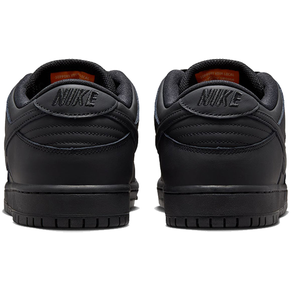 Nike SB Orange Label Dunk Low Pro ISO Shoes Black/Black-Black-Black