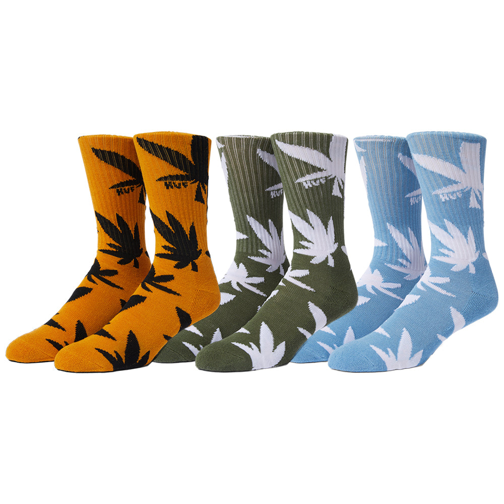 HUF Abstract 3 Pack PL Sock Blue/Yellow/Green