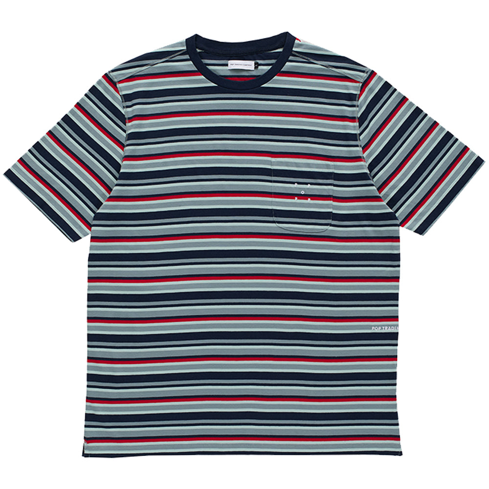 Pop Trading Company Striped Pocket T Shirt Multicolour