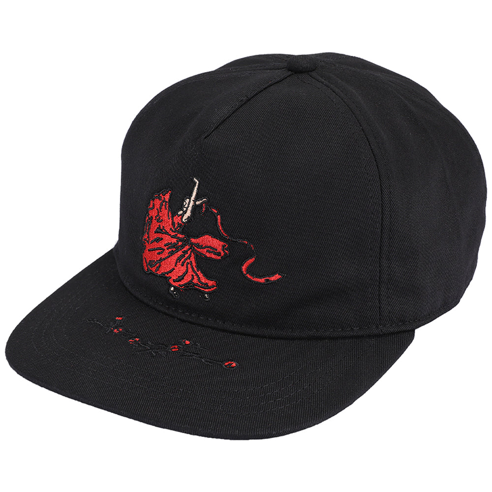 Pass~Port Red Flag Workers Cap Black