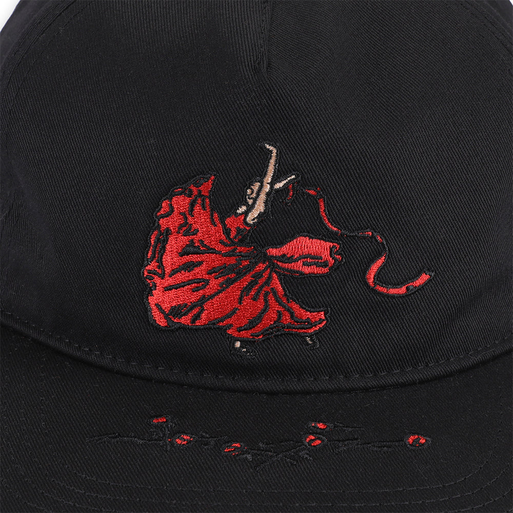 Pass~Port Red Flag Workers Cap Black