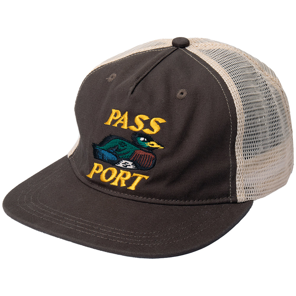 Pass~Port Fast Duck Workers Trucker Bark/Cream