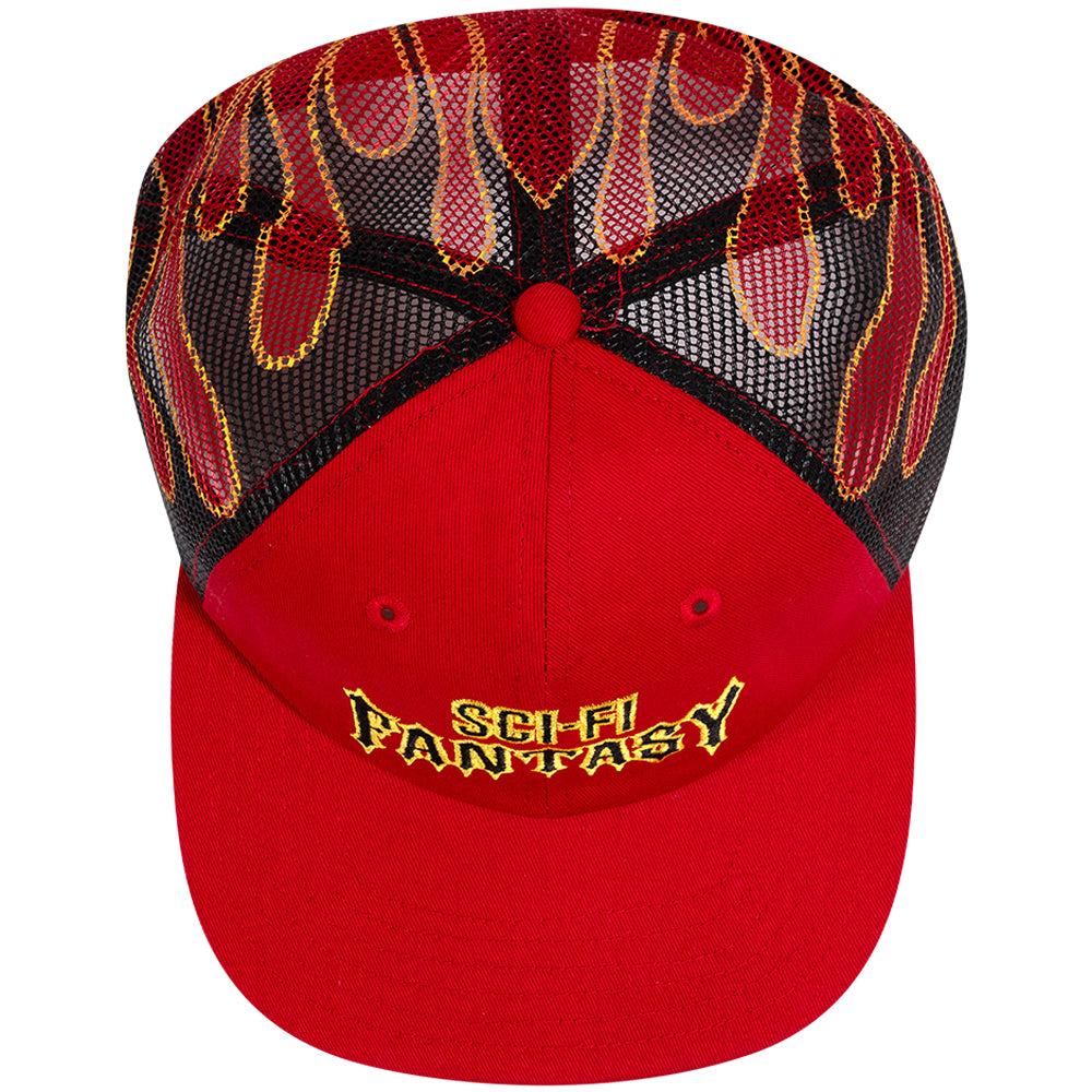 Sci-Fi Fantasy Biker Logo Hat Red