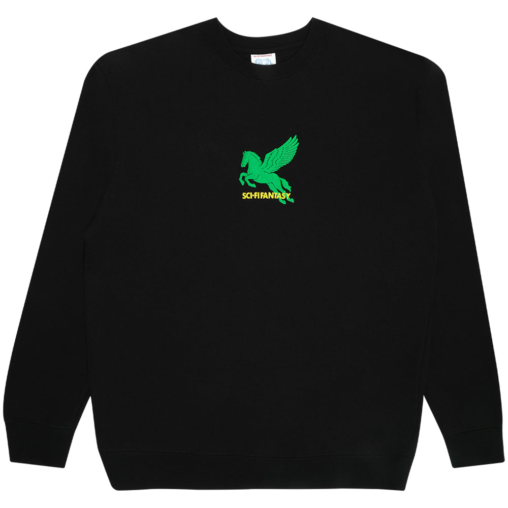 Sci-Fi Fantasy Pegasus Crewneck Black