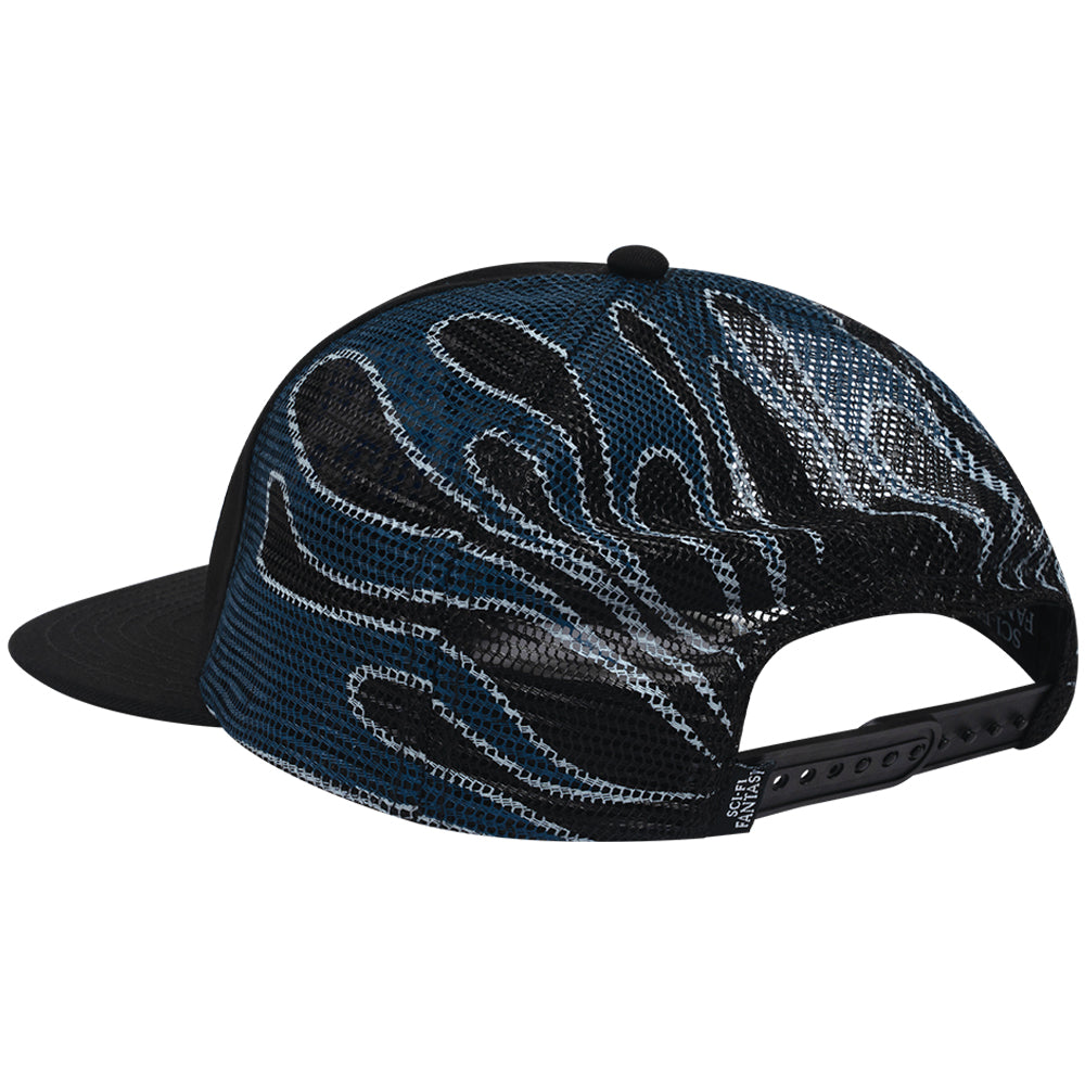 Sci-Fi Fantasy Biker Logo Hat Black