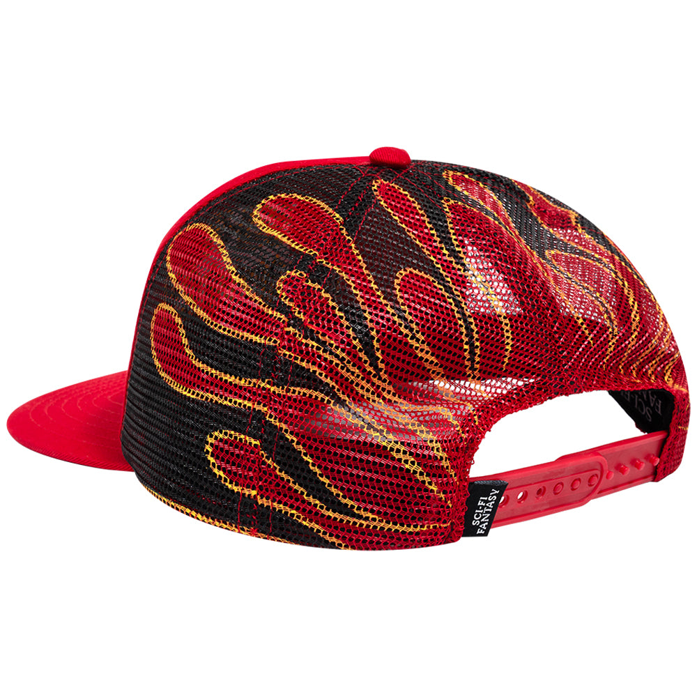 Sci-Fi Fantasy Biker Logo Hat Red