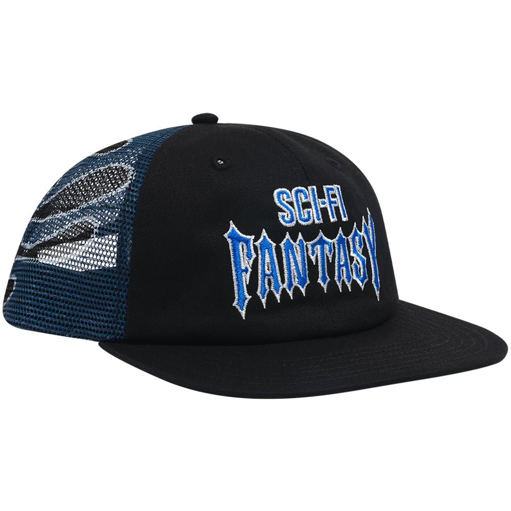 Sci-Fi Fantasy Biker Logo Hat Black