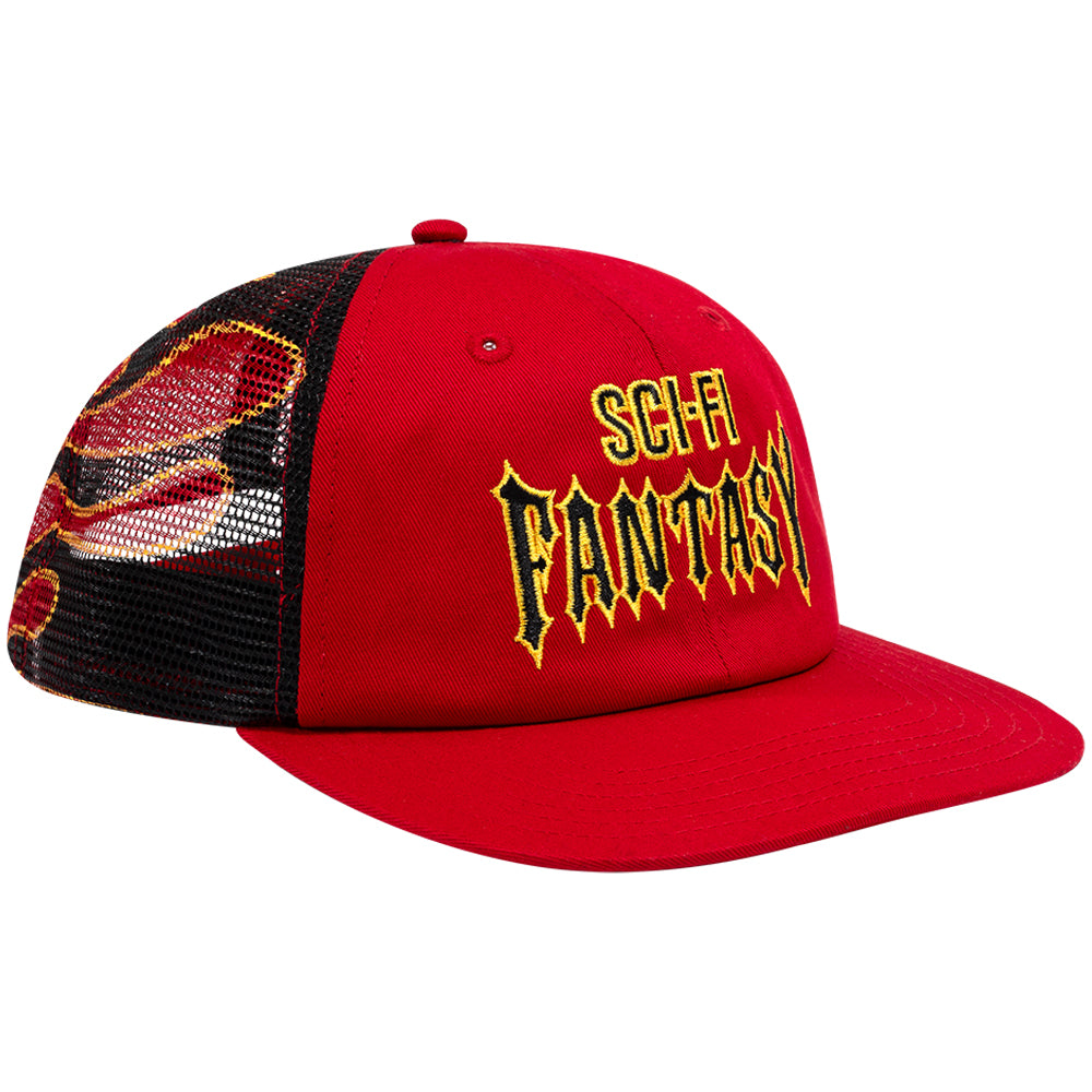 Sci-Fi Fantasy Biker Logo Hat Red