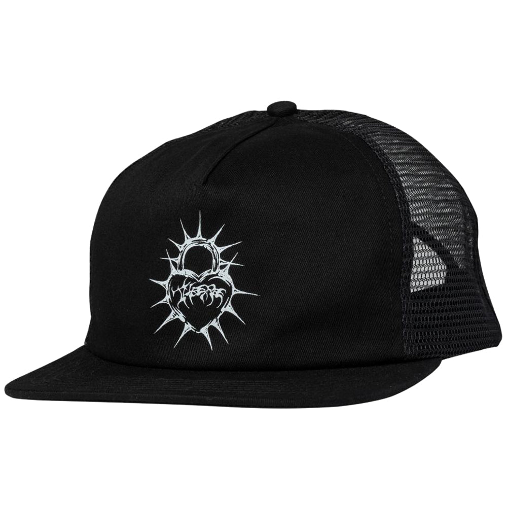 There Heart Mesh Cap Black