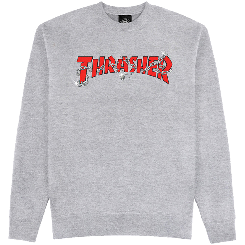 Thrasher Chains Crewneck Sport Grey