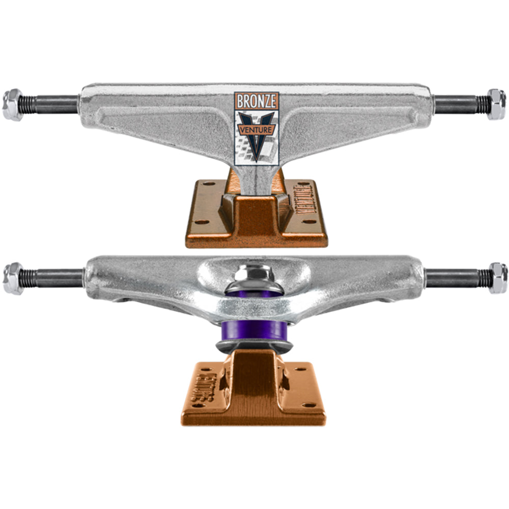 Venture x Bronze 56K 5.6 Skateboard Trucks Polished/Bronze 8.25"