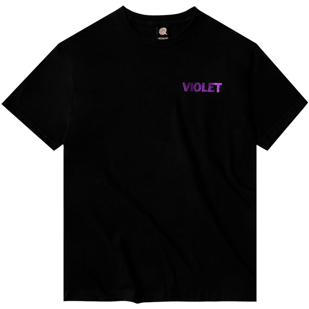 Violet Peace Tee Black