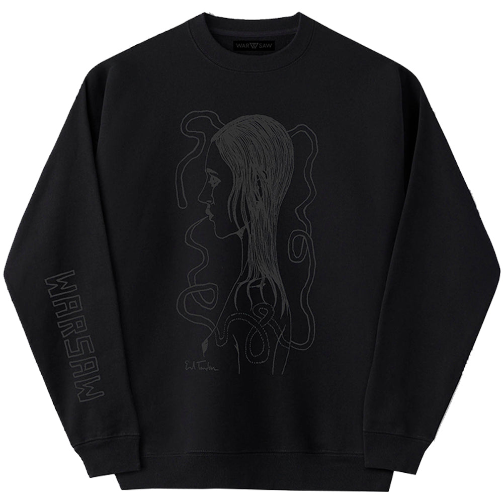 War Saw Templeton Profile Crew Sweatshirt Black/Dark Grey