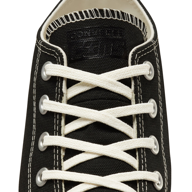 Black converse store white tongue