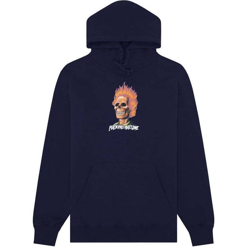 Flaming skull outlet hoodie