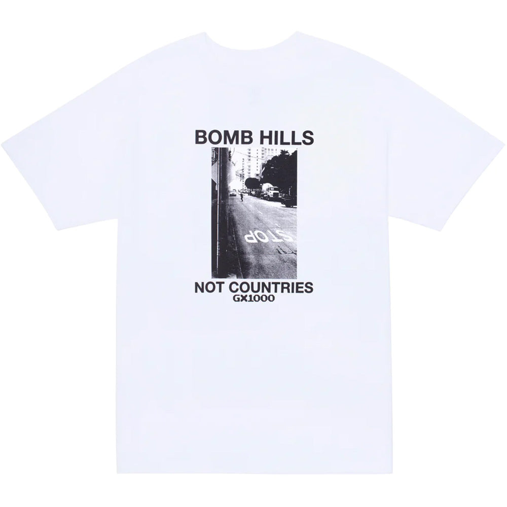 GX1000 Bomb Hills Not Countries Tee White