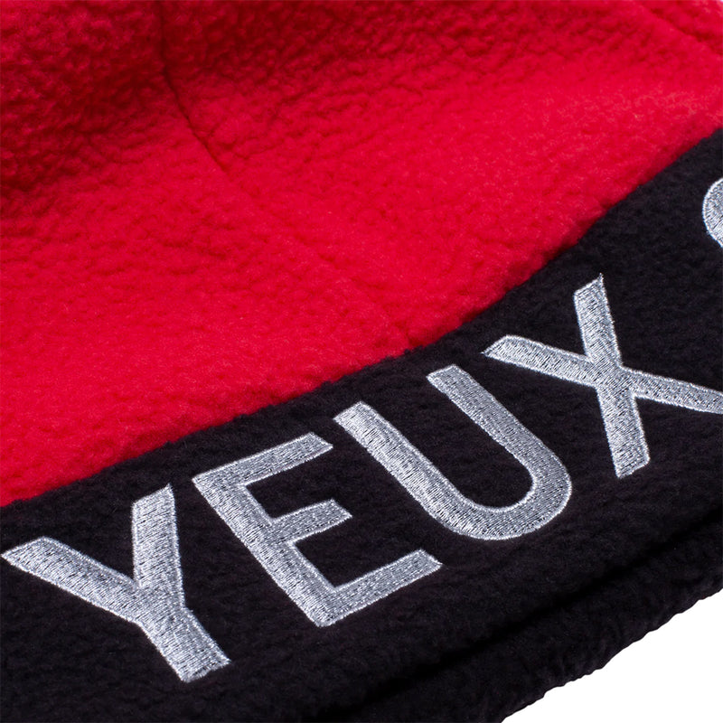 Hockey Eyes Without A Face Sherpa Beanie Black/Red NOTE shop