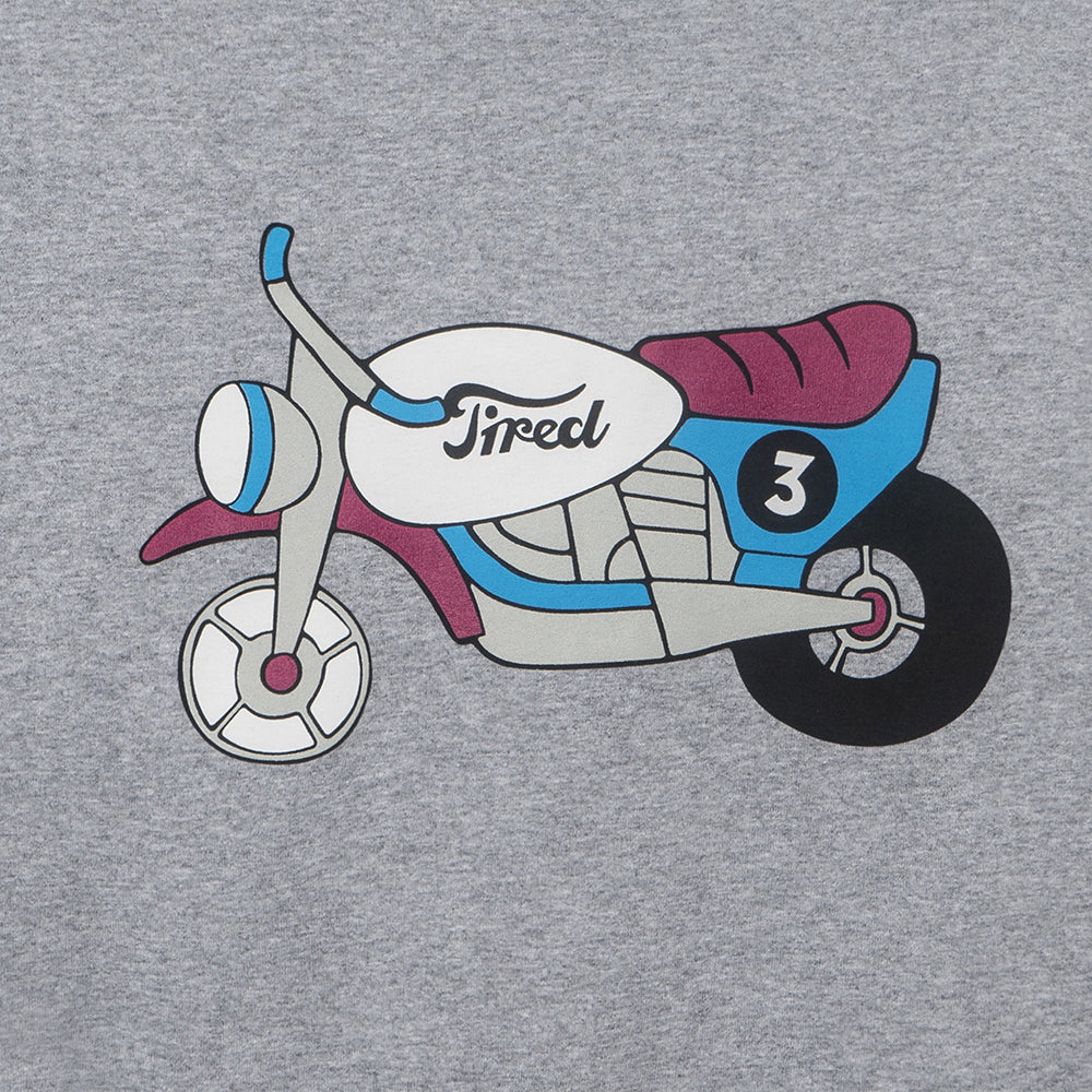 Tired Moto Sport Long Sleeve Tee heather grey