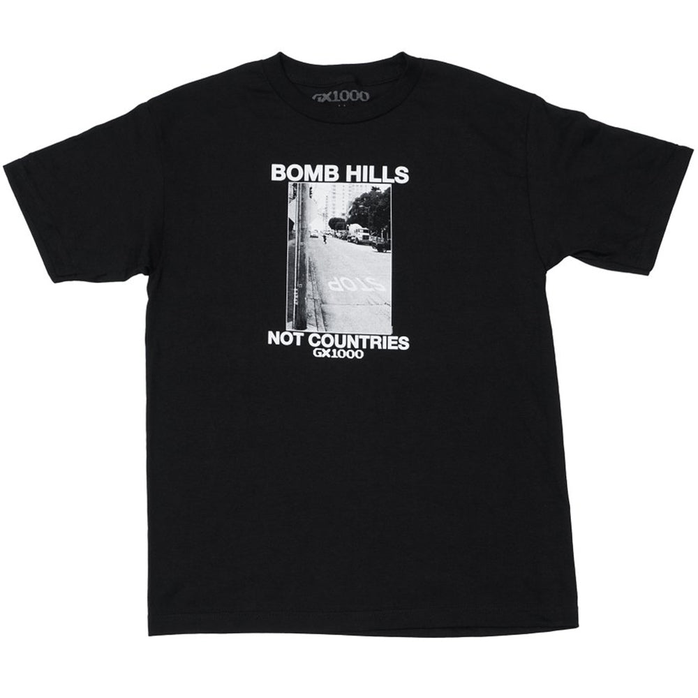 GX1000 Bomb Hills Not Countries black T shirt