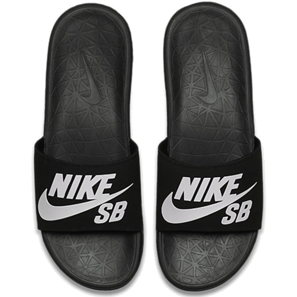 Nike SB Benassi Solarsoft black white slides NOTE shop