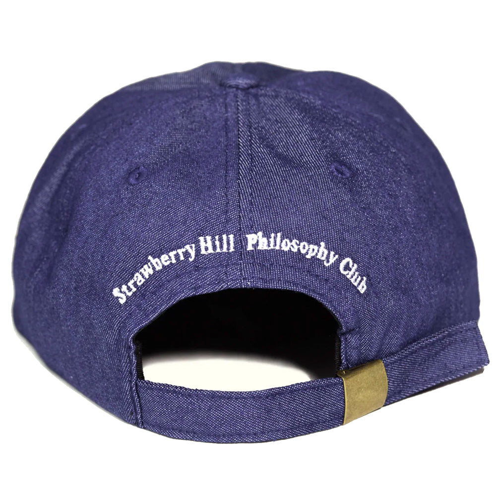 Strawberry Hill Philosophy Club Logo Embroidery Cap rinsed denim